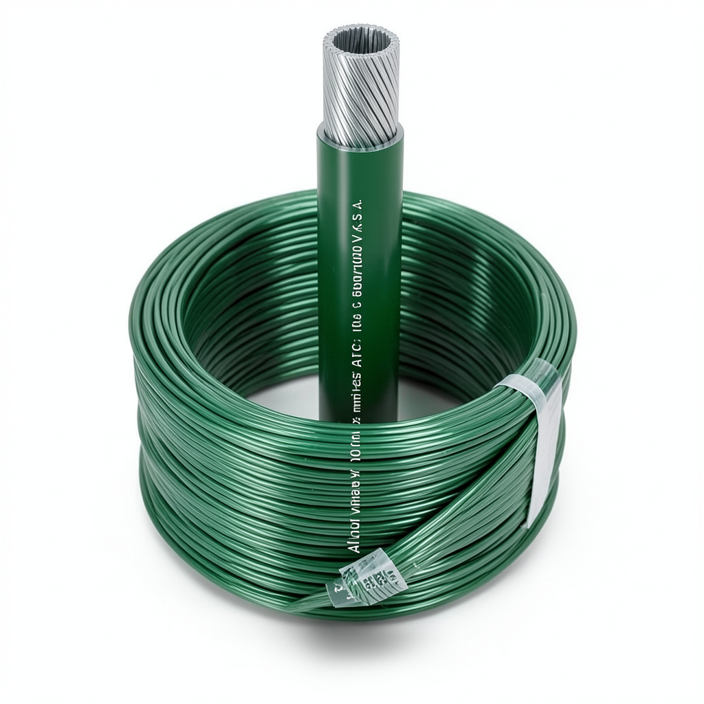 لفة سلك مفرد نحاس شعر مغطى بالقصدير 120mm² 600/1000V لون أخضر | شركة الفنار