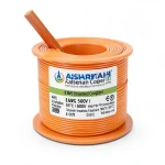 سلك كهرباء امريكي 8 AWG نحاس مجدول معزول PVC 105°C برتقالي، 600 فولت، 500 قدم | شركة كابلات الشرقية للصناعة