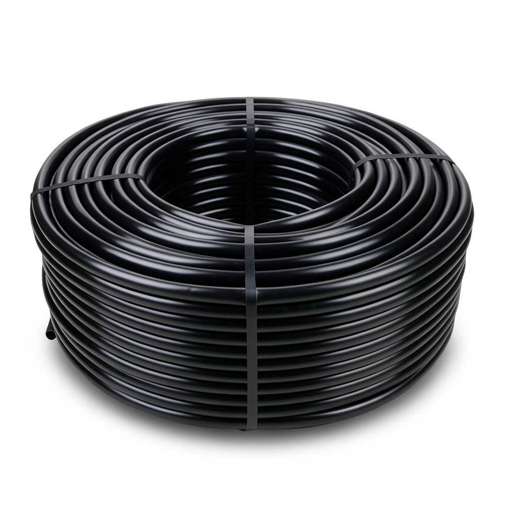 لفة انابيب بلاستيك HDPE ضغط 12.5 بار PE 80 قطر 110 مم SDR 11 سماكة 10 ملي اسود