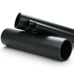 HDPE Plastic Pipe Nominal Pressure 12.5 Bar PE 80 OD 160 mm Thickness 17.9 mm Black