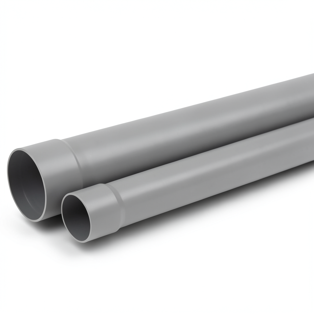 UPVC Pipe PN 20 Bar Size 75 mm Thickness 6.8 mm Gray Color