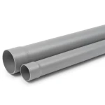 UPVC Plastic Pipe for Sewerage Systems SDR 11 Size 90 mm Thickness 8.2 mm Grey
