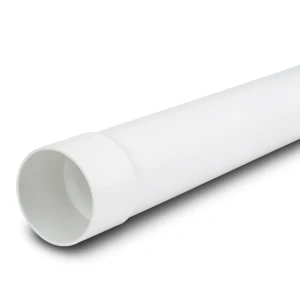 مواسير بلاستيك UPVC ضغط 6 بار SDR 41 مقاس 110 مم سمك 2.7 مم لون أبيض