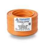 سلك امريكي 1 AWG نحاس مجدول عزل PVC 105°C برتقالي 600 فولت طول 500 قدم | شركة كابلات الشرقية للصناعة