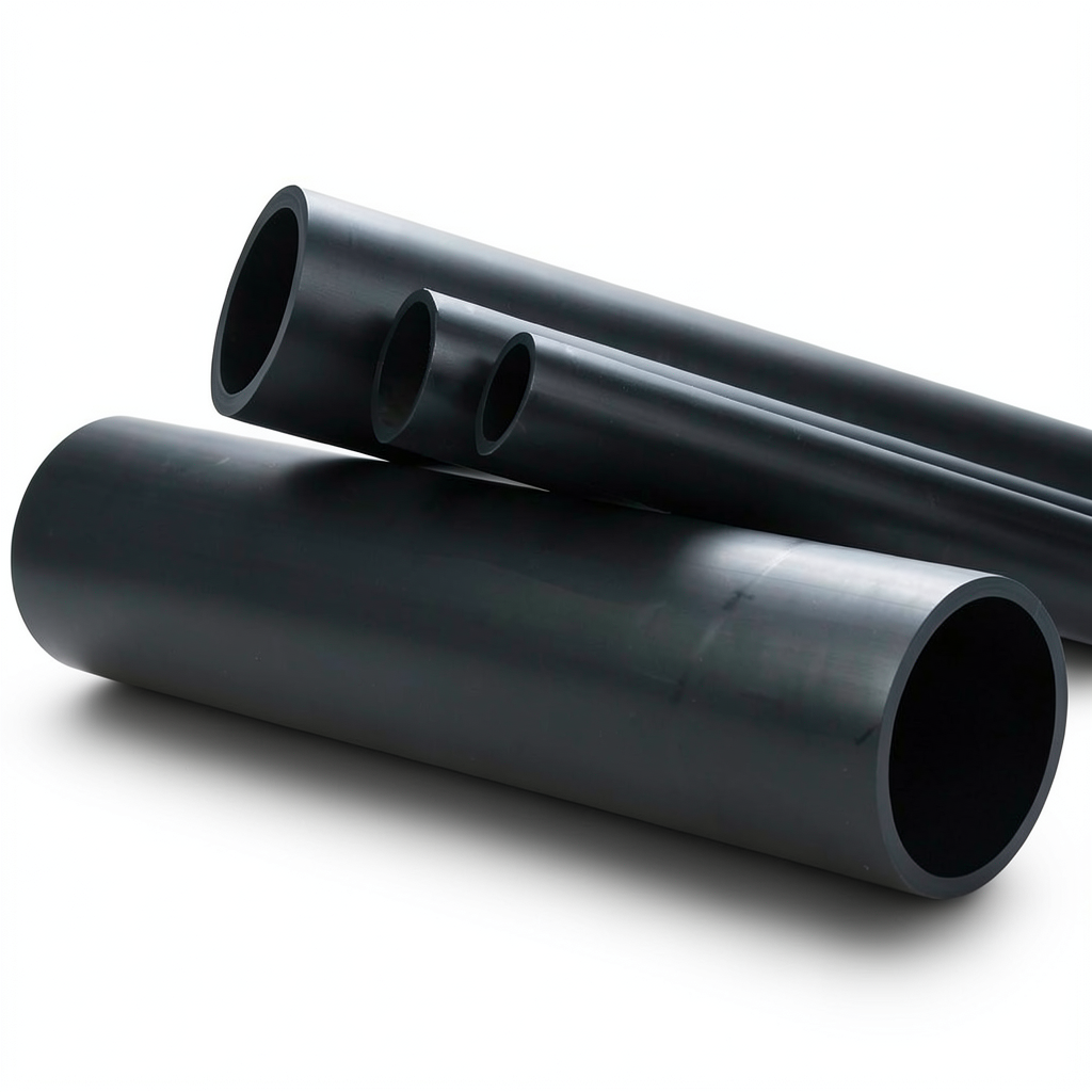 أنابيب HDPE ضغط 12.5 بار PE 80 قطر خارجي 355 مم لون أسود