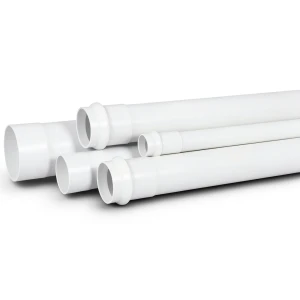 أنابيب بلاستيك UPVC ضغط 9 بار مقاس 8 إنش سماكة 9 مم لون أبيض