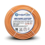 سلك امريكي 1/0 AWG نحاس مجدول معزول PVC 105°C برتقالي، 600 فولت، 500 قدم | شركة كابلات الشرقية للصناعة