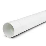 UPVC Plastic Pipe PN 6 Bar SDR 41 Size 180 mm Thickness 4.4 mm White