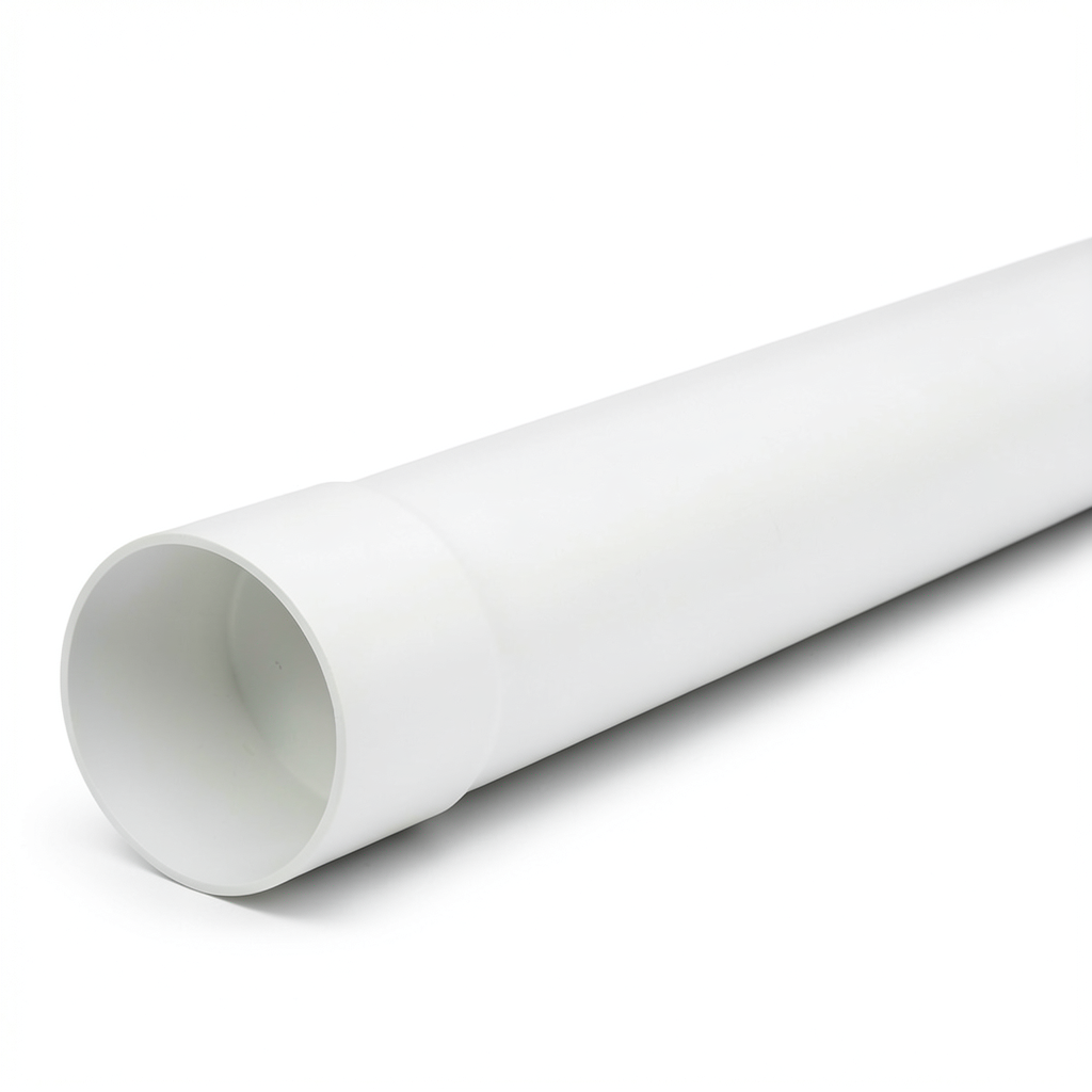 UPVC Pipe PN 6 Bar SDR 41 Size 200 mm Thickness 4.9 mm White Color