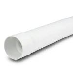 UPVC Plastic Pipe PN 6 Bar (SDR 41) Size 225 mm Thickness 5.5 mm White Color