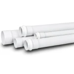 UPVC Plastic Pipe PN 12 Bar Size 6 inch Thickness 10.4 mm White Color