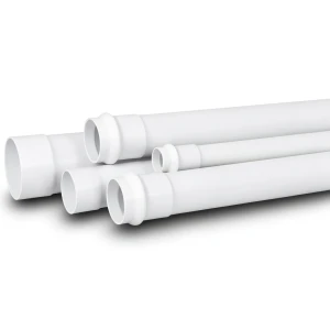 UPVC Plastic Pipe PN 12 Bar Size 6 inch Thickness 10.4 mm White Color
