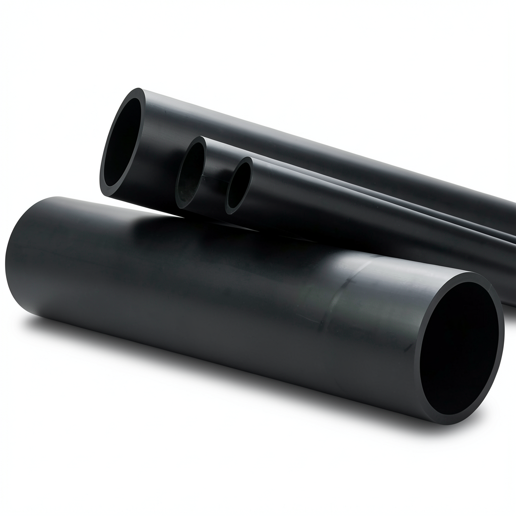 أنابيب HDPE ضغط 12.5 بار PE 80 قطر خارجي 355 مم لون أسود