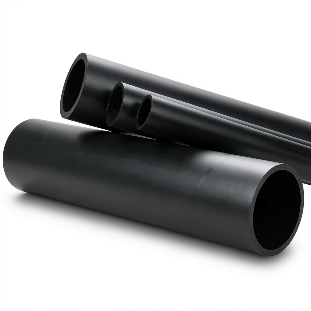 مواسير HDPE ضغط اسمي 12.5 بار PE 80 قطر 160 ملم SDR 11 لون أسود