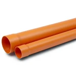 UPVC Plastic Pipe PN 15 Bar Size 8 inch Thickness 14.5 mm Orange Brown | Almona