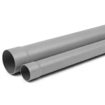 UPVC Plastic Pipe for Sewerage Systems SDR 11 Size 90 mm Thickness 8.2 mm Grey