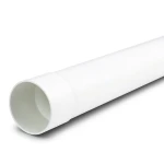 UPVC Plastic Pipe PN 6 Bar SDR 41 Size 110 mm Thickness 2.7 mm White Color