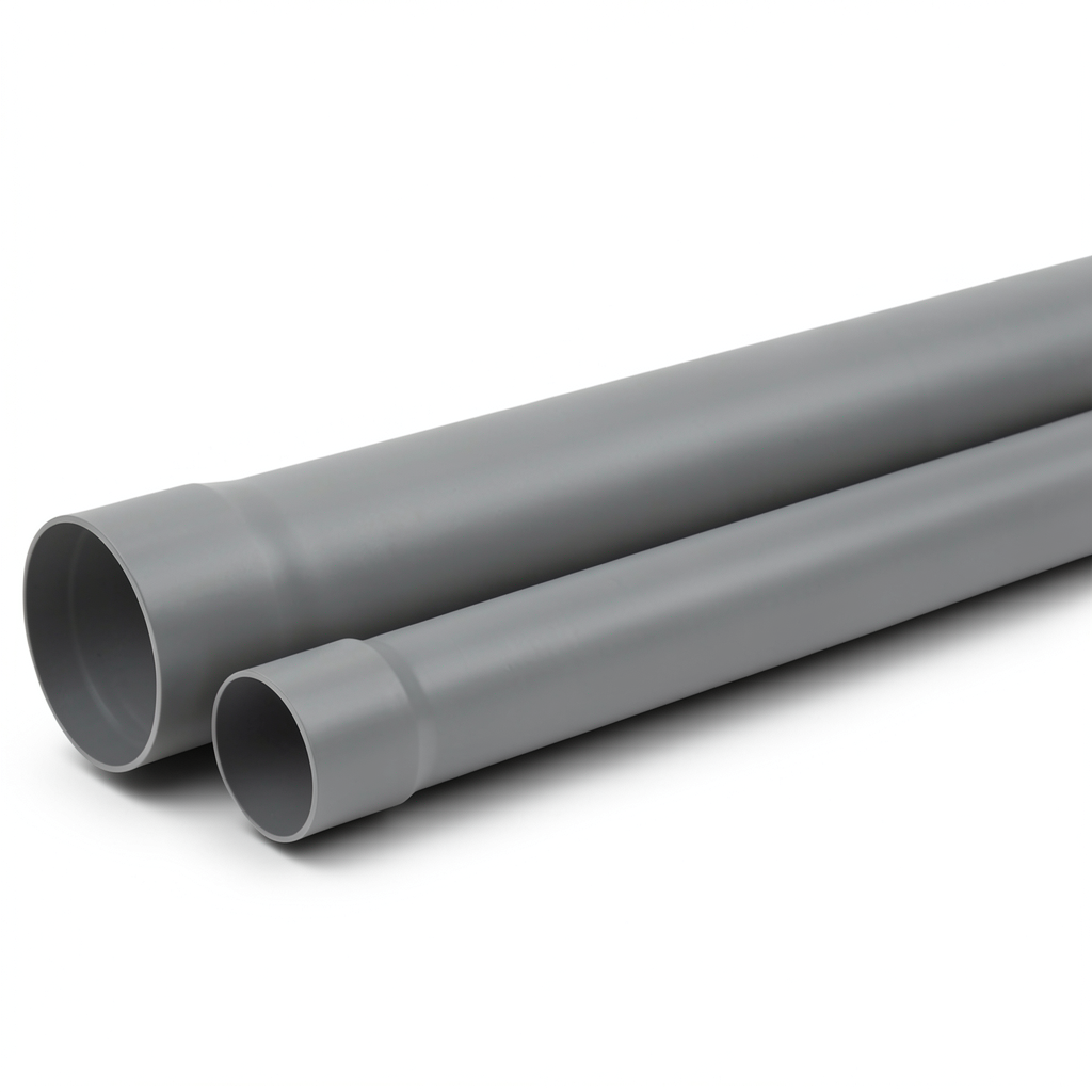UPVC Pipe PN 20 Bar Size 75 mm Thickness 6.8 mm Gray Color