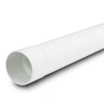 UPVC Plastic Pipe PN 6 Bar SDR 41 Size 110 mm Thickness 2.7 mm White Color