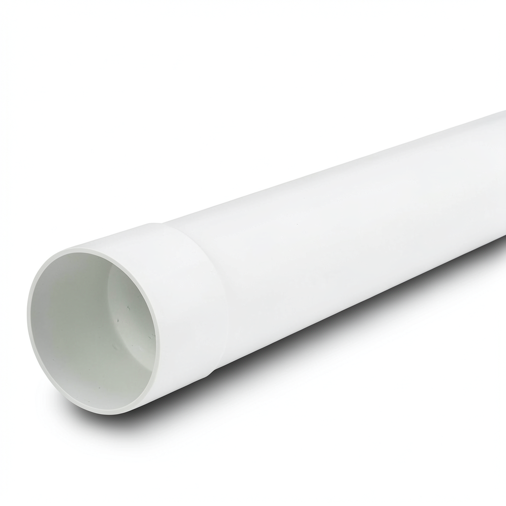 مواسير بلاستيك UPVC ضغط 6 بار SDR 41 مقاس 110 مم سمك 2.7 مم لون أبيض