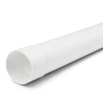 UPVC Plastic Pipe PN 6 Bar SDR 41 Size 140 mm Thickness 3.5 mm White Color