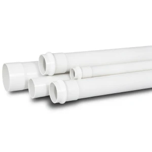 UPVC Plastic Pipe PN 9 Bar Size 4 inch Thickness 5.2 mm White Color