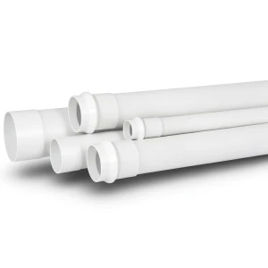 UPVC Plastic Pipe PN 9 Bar Size 8 inch Thickness 9 mm White Color