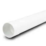 UPVC Plastic Pipe PN 6 Bar SDR 41 Size 180 mm Thickness 4.4 mm White
