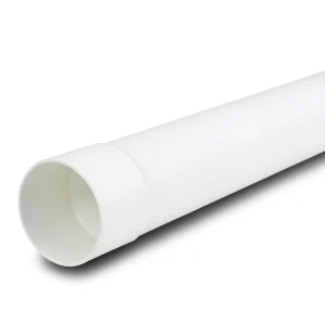 UPVC Plastic Pipe PN 6 Bar SDR 41 Size 140 mm Thickness 3.5 mm White Color