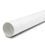 UPVC Plastic Pipe PN 6 Bar (SDR 41) Size 225 mm Thickness 5.5 mm White Color