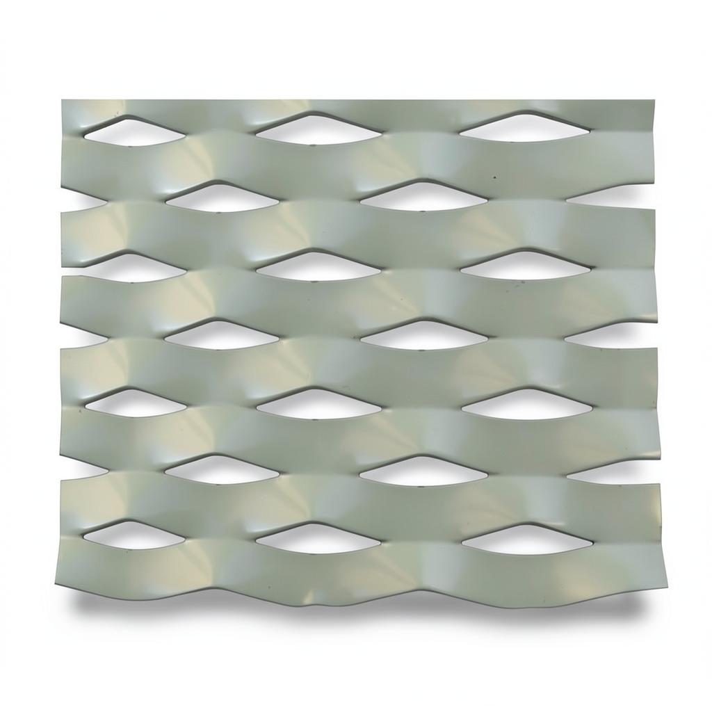 Hot Rolled Expanded Metal Mesh Drie Form 1.8 mm Thickness 3 M Length 2.44 M Width