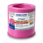 كابل نحاس THHN/THWN عزل PVC 105°C مقاس 3.31 مم² قطر 3.1 مم 600 فولت طول 500 قدم لون زهري | شركة الفنار