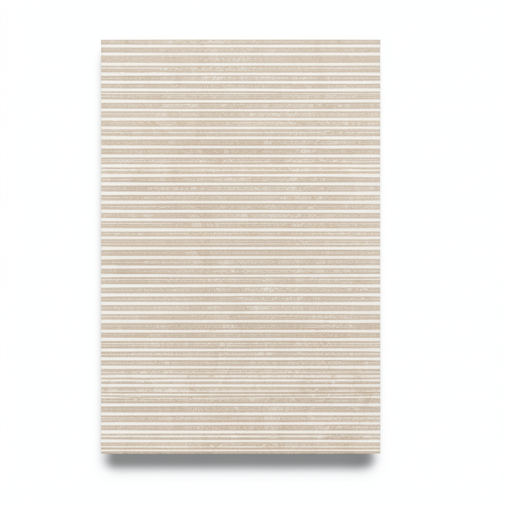 Striped Wall Covering 10m x 0.53m Beige Color, Model 366-2