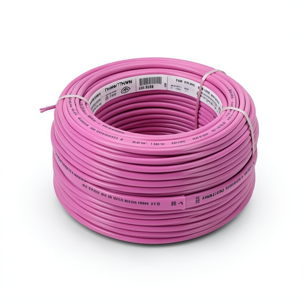 THHN/THWN Copper Cable PVC 105°C Insulation 0.82 mm² 600 Volt 250 Feet Pink | Al Fanar