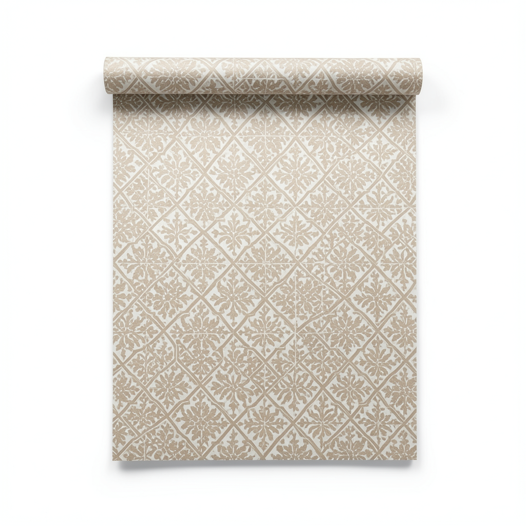 Spanish Patterned Wall Covering 10 m x 0.53 m Beige, Model G56585
