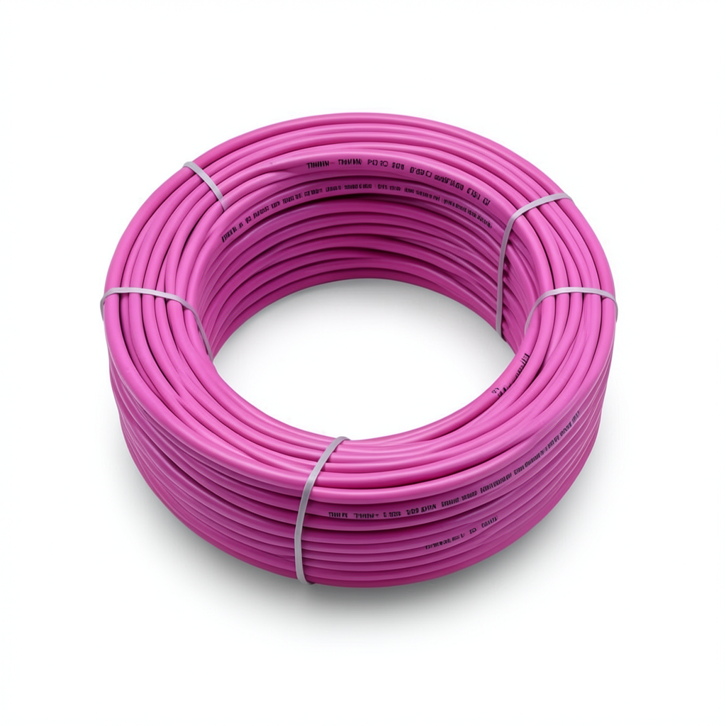 كابل نحاس THHN/THWN معزول PVC °105 مقاس 0.82 مم² 600 فولت 300 قدم وردي | شركة الفنار