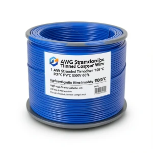 1 AWG Stranded Tinned Copper Wire PVC Insulation 105°C Blue 600V 500ft | Asharqiyah Cables Company for Industry