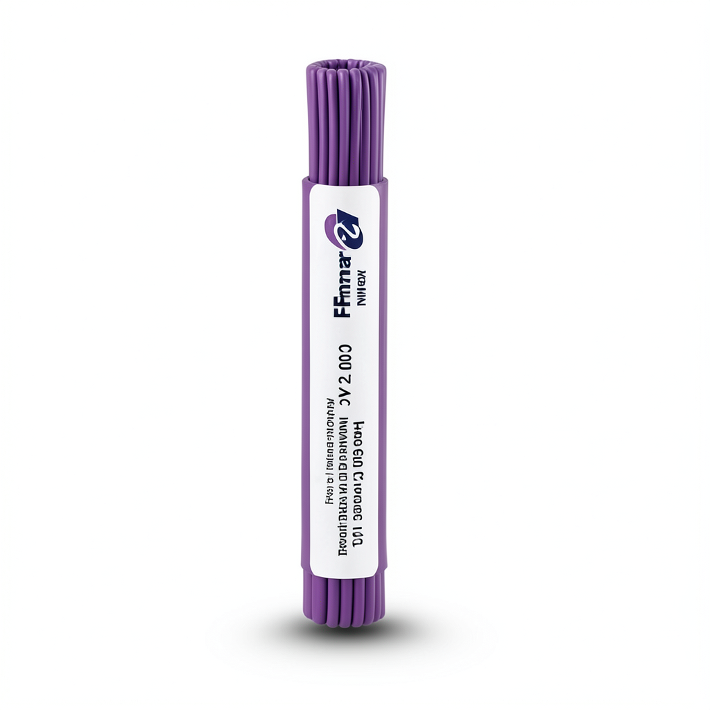 كابل نحاس THHN/THWN معزول PVC 105°C مقاس 2.08 مم² قطر 2.9 مم 600 فولت طول 500 قدم بنفسجي | شركة الفنار