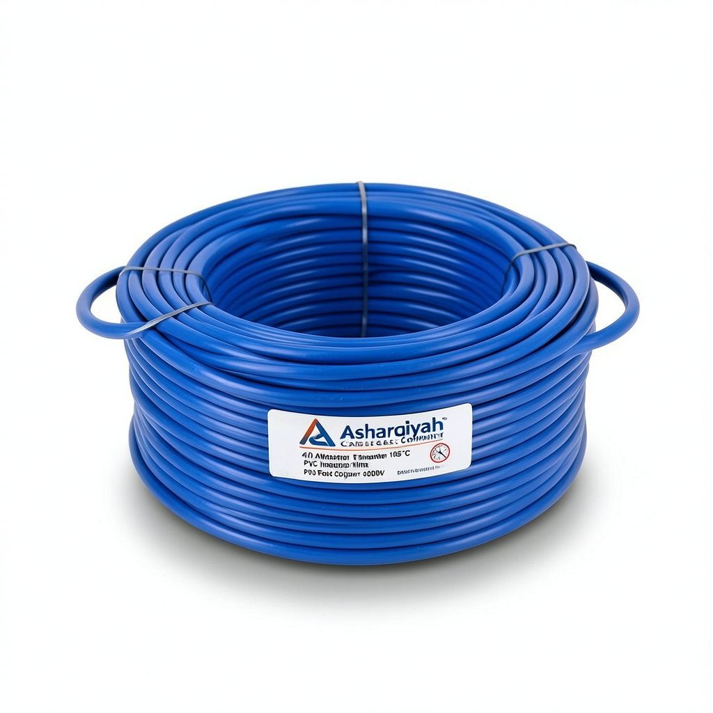 4/0 AWG Stranded Tinned Copper Electric Wire, PVC Insulation 105°C, Blue, 600V, 500 Feet | Asharqiyah Cables Company for Industry