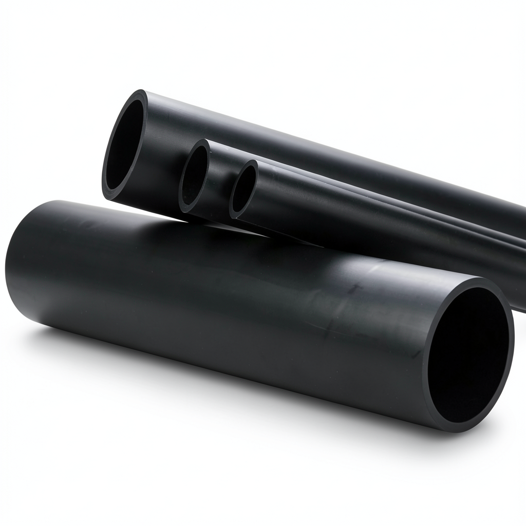 مواسير بلاستيك HDPE ضغط 4 بار PE 80 مقاس 315 ملم SDR 33 لون اسود