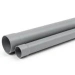 UPVC Pipe PN 9 Bar Size 6 inch Thickness 7.6 mm Gray Color