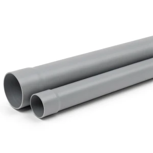 UPVC Pipe PN 9 Bar Size 6 inch Thickness 7.6 mm Gray Color