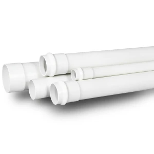 UPVC Plastic Pipe PN 15 Bar Size 8 inch Thickness 14.5 mm White Color
