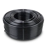 لفة أنابيب HDPE ضغط 16 بار PE 80، قطر خارجي 12 مم، سمك 1.8 مم، أسود