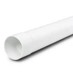 UPVC Plastic Pipe PN 7.5 Bar SDR 34.4, 180 mm OD, 5.3 mm Thickness, White Color