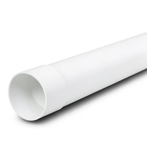 UPVC Plastic Pipe PN 7.5 Bar SDR 34.4, 180 mm OD, 5.3 mm Thickness, White Color