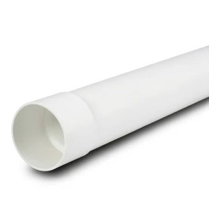 UPVC Plastic Pipe PN 7.5 Bar SDR 34.4, 225 mm OD, 6.6 mm Thickness, White