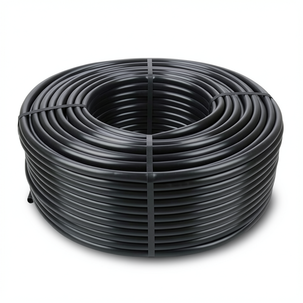 لفة أنابيب HDPE قطر خارجي 25 مم سمك 3.5 مم ضغط 16 بار لون أسود