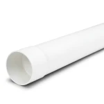 UPVC Plastic Pipe PN 8 Bar SDR 33, 110 mm OD, 3.4 mm Thickness, White