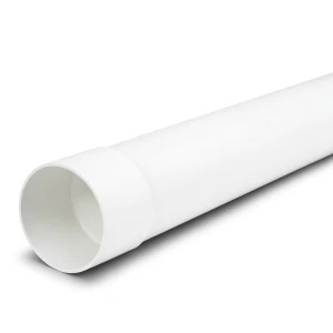 UPVC Plastic Pipe PN 8 Bar SDR 33, 110 mm OD, 3.4 mm Thickness, White